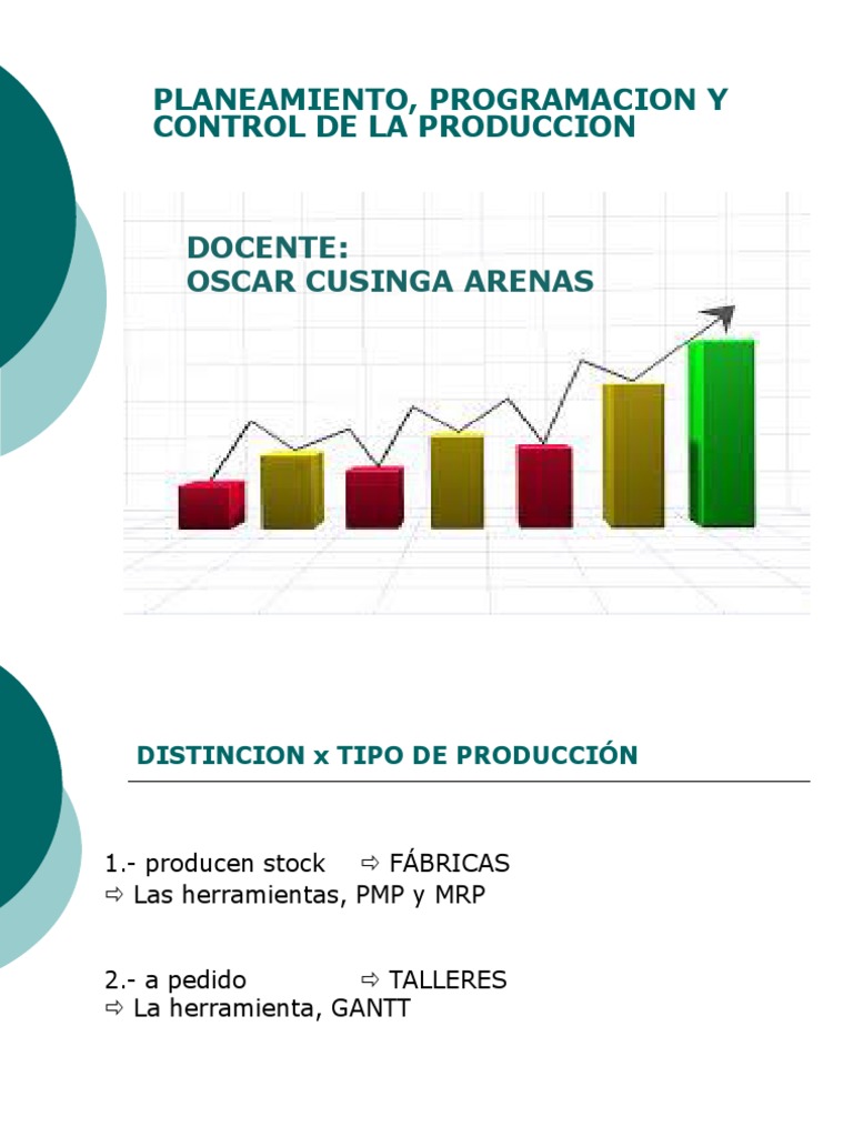 Tema 7 Planificación y Control de La Producción | PDF | Planificación ...