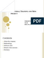 Industrial Training and Mini Project Kani