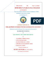 Kakaraparthi Bhavanarayana College: "Solar Piezo Hybrid Power Generating System"