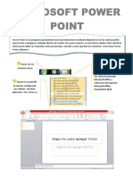 Power Point es un programa que permite hacer presentaciones mediante diapositivas en las cuales puedes poner texto e imágenes.docx