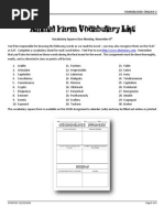 Animal Farm Vocabulary List