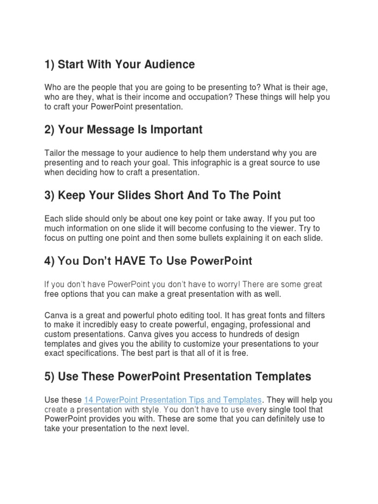 Presentation Tips for Professionals | PDF | Microsoft Power Point | E Books