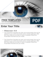 Colored Eye Medical PowerPoint Templates Widescreen