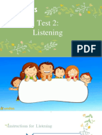 Starters: Test 2: Listening