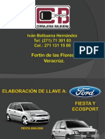 Cerrajeria Balbuena Ford Fiesta y Ecosport Rdmf