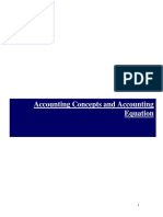 Accounting Concepts and Accounting Equation