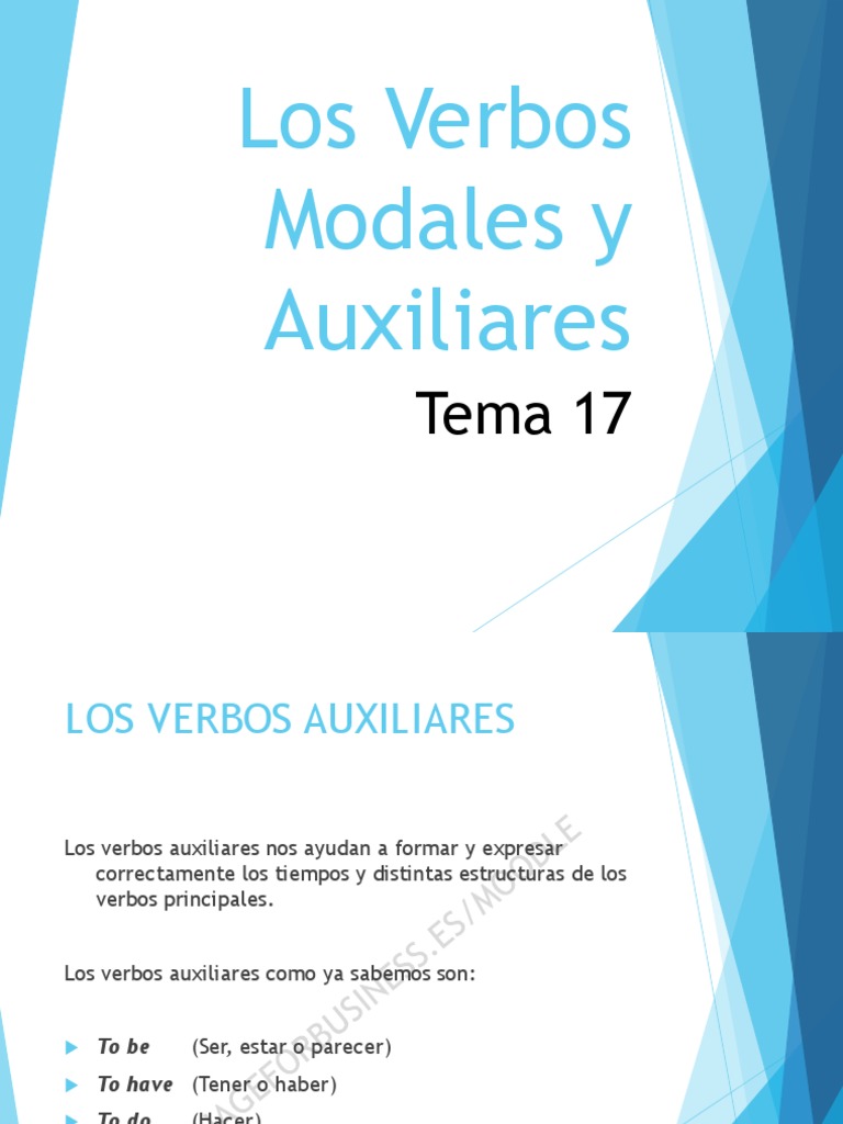Verbos Auxiliares y Modales en Inglés | PDF | Verbo | Onomástica