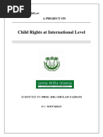 Child Rights at International Level: A Project On