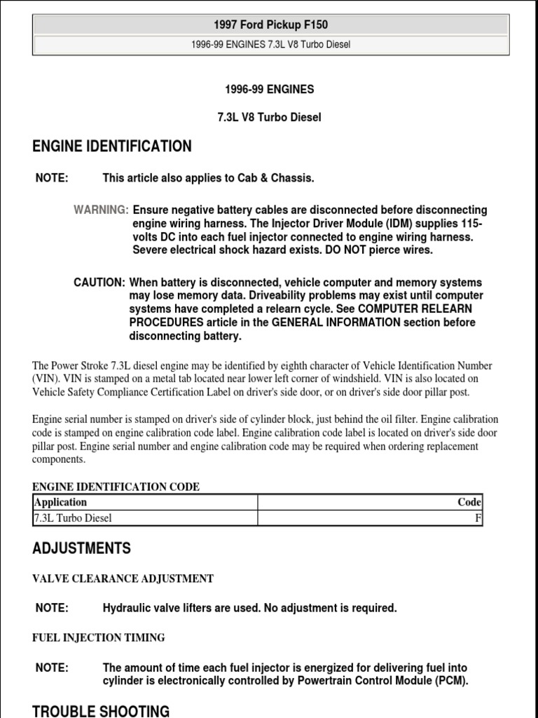 7.3L Turbo | PDF | Turbocharger | Diesel Engine