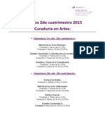 2015 CA Una Curaduria Horarios Asignaturas 2c