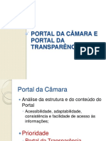 PORTAL DA CÂMARA E PORTAL DA TRANSPARÊNCIA