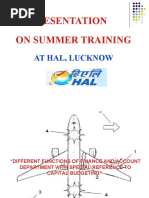 Presentation On Summer Training: at Hal, Lucknow