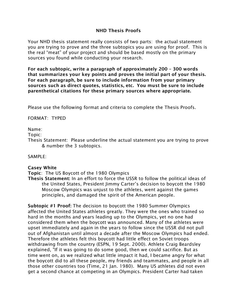 History thesis statement generator image