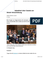 Parlament debattiert über Gesetz zur Brexit-Verschiebung