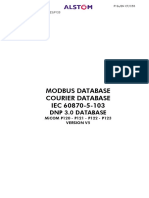 Modbus Database Courier Database IEC 60870-5-103