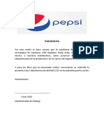 Constancia La Pepsi