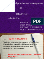 Principles and practices of management training