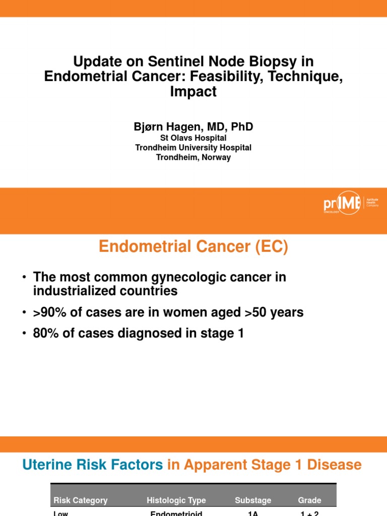 Update On Sentinel Node Biopsy in Endometrial Cancer | PDF | Metastasis ...