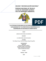 La Actividad Puzolánica de Un Catalizador de FCC de Residuos Calcinados y Su Efecto Sobre La Resistencia A La Compresión de Los Materiales Cementantes