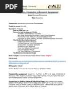 Econ Development Exam 1 Intro To Econ Development