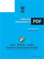 Checklist For Presiding Officers