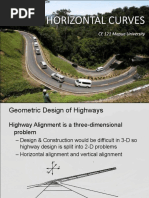 Ce 121 - Lec3 - Horizontal Curves (Simple, Compound, Reverse, Spiral) PDF