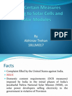 India - Certain Measures Relating To Solar Cells