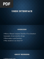 User Interface