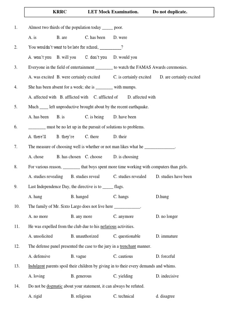 Set A Civil Service Questionnaire PDF Landfill Water Pollution
