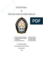 Statistika & Perancangan Percobaan: S-1 Teknik Mesin Universitas Diponegoro Semarang 2018