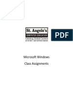 Microsoft Windows Class Assignments