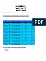 Calendari Competicions Infantil