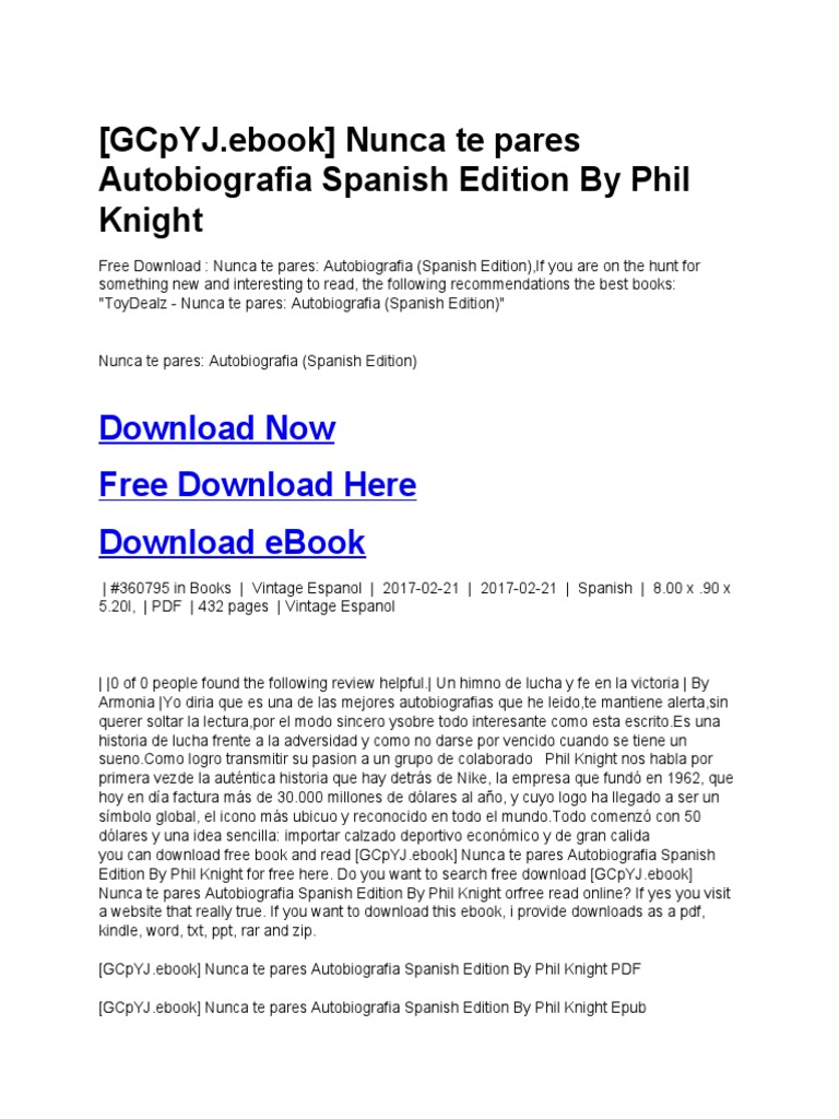 Te Pares Autobiografia Edition | PDF