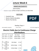 Electrostatics Lecture Announcements and Outline