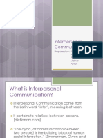  Interpersonal Communication