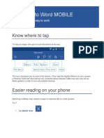 Welcome To Word MOBILE: Know Where To Tap