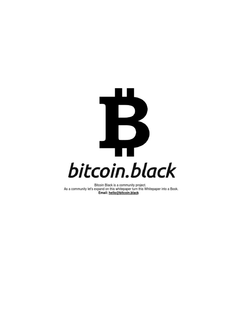 Bitcoin Black: Community-Driven Crypto | PDF | Cryptocurrency | Bitcoin