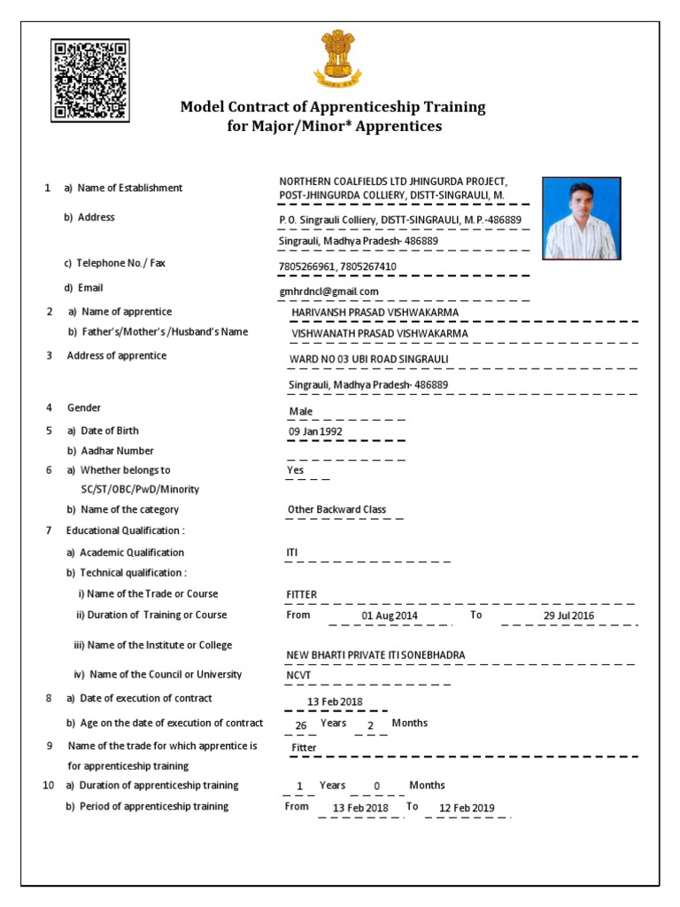Apprenticeship Training Contract Template | PDF | Apprenticeship ...