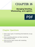 Managing Retailing, Wholesaling, and Logistics