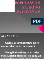 Populasyon Sa Aking Pamayanan