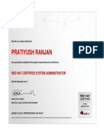 Pratiyush Ranjan: Red Hat Certified System Administrator