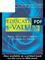(Roy Gardner) Education For Values Morals Ethics PDF