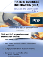 Supervision and Examination Criteria