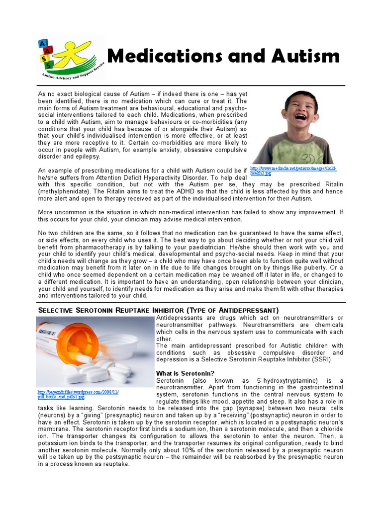 Autism Treatment: Medications Explained | PDF | Selective Serotonin ...