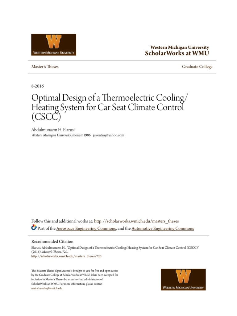 Optimal Design of A Thermoelectric Cooling Heating System For Car PDF