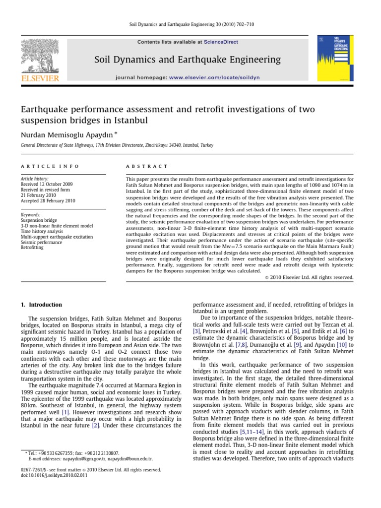 Earthquake Performance Assessment and Retrofit Investigations of Two ...