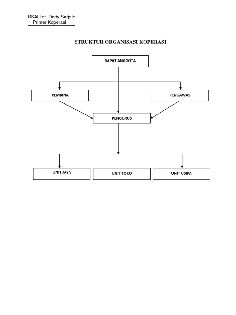 Struktur Organisasi Koperasi Pdf