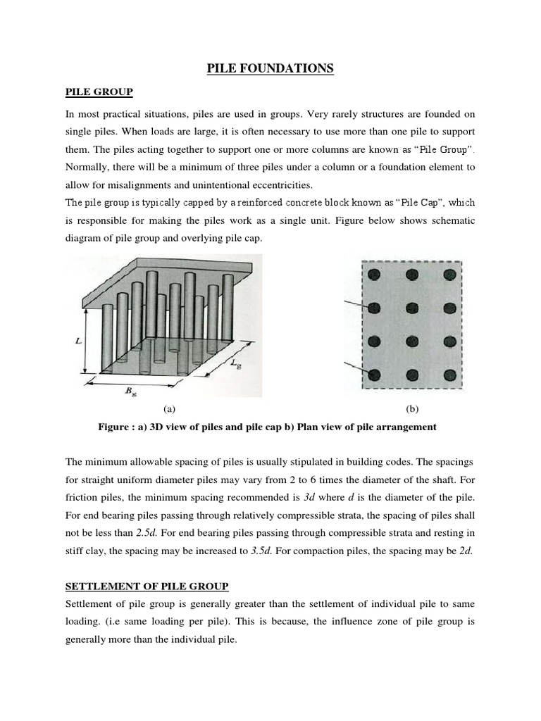 4-1 AFE Unit - 2 Pile Foundation Notes-1 | PDF | Deep Foundation | Friction
