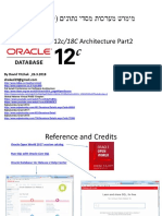 Oracle Database 12c/18C Architecture Part2: by David Yitzhak, 26.3.2018