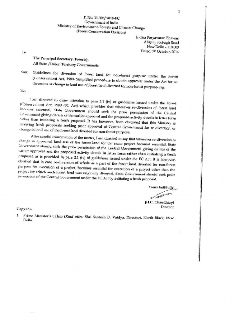 Simplified Procedure To Obtain Approval Under The Act For ReDiversion or Change in Land Use of